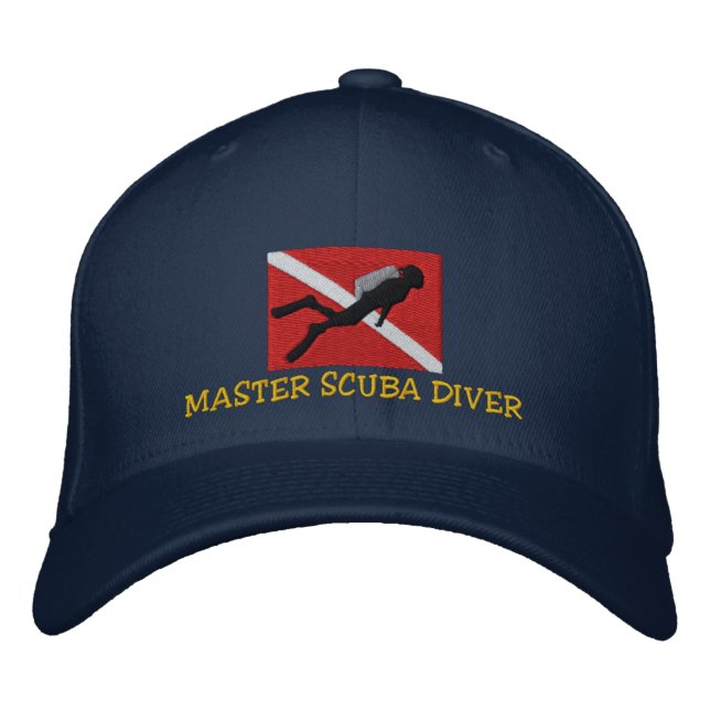 Master SCUBA Diver bestickte Cap Bestickte Baseballkappe (Vorderseite)