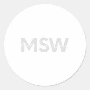 Master Social Worker Abschluss Runder Aufkleber