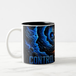 Master the Mayhem Control the Spiral T-Shirt – 3D Zweifarbige Tasse