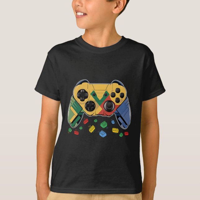 Master-Videospielblock-Brick-Gebäude-ID T-Shirt (Vorderseite)