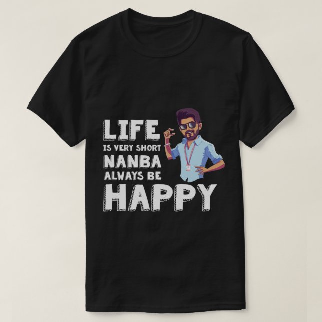 Master Vijay - Always be happy    T-Shirt (Design vorne)
