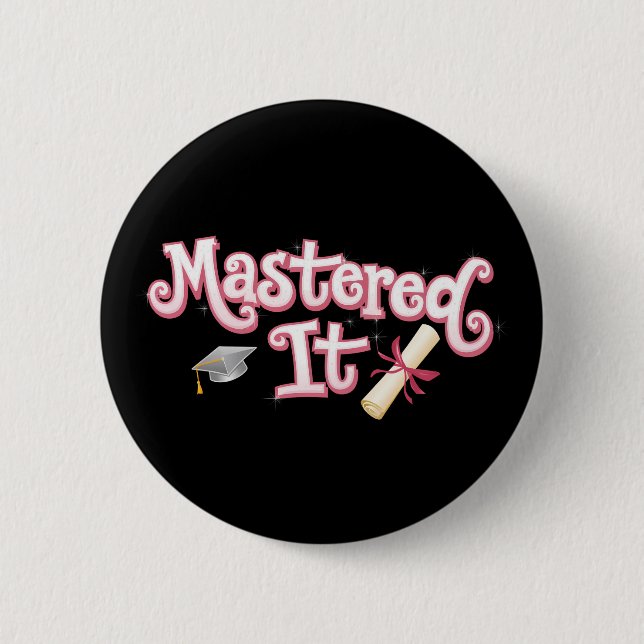 Masterabschluss in IT-Abschluss Button (Vorderseite)
