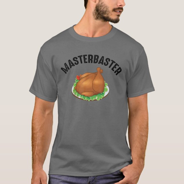 Masterbaster Turkey Cool Funny Thanksgiving Day T-Shirt (Vorderseite)