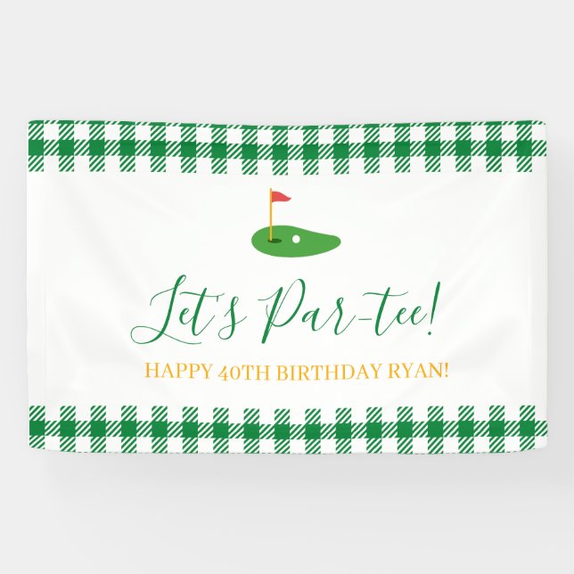 Masters Birthday Golf Thema für ältere Erwachsene  Banner (Horizontal)