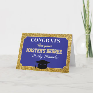 Master's Degree Congrats! Personalized Card Dankeskarte