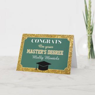 Master's Degree Congrats! Personalized Card Dankeskarte