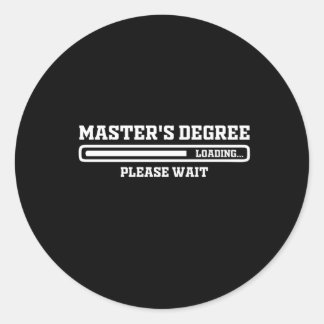 Master's Degree Loading Bitte warten Progress Bar Runder Aufkleber