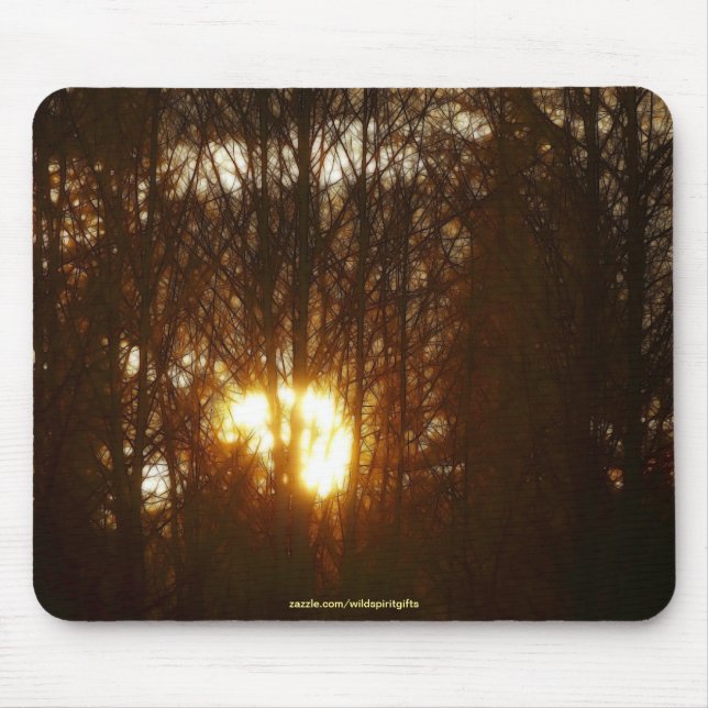 MASTERSTÜCKE DES NATURSonnenlichts durch Bäume Mousepad (Vorne)