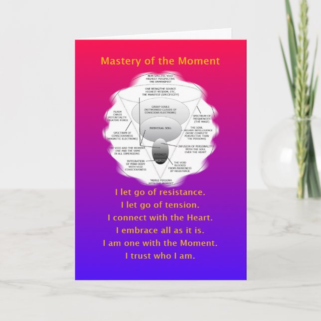 MASTERY-MANTRA DES MOMENTES - GRUSS-KARTE KARTE (Vorderseite)
