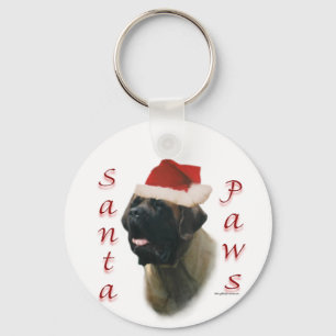 Mastiff (Aprikose2) Santa Paws Schlüsselanhänger