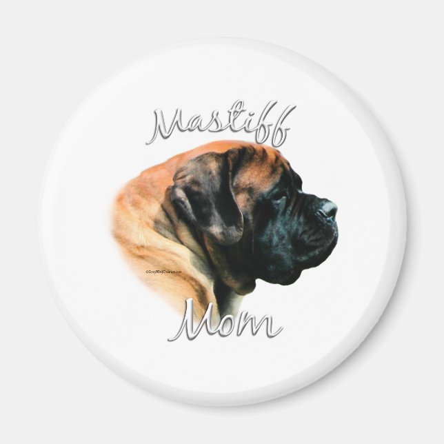 Mastiff (Aprikose) Mama 2 Magnet (Vorne)