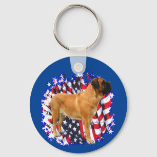 Mastiff (Aprikose) Patriot Schlüsselanhänger