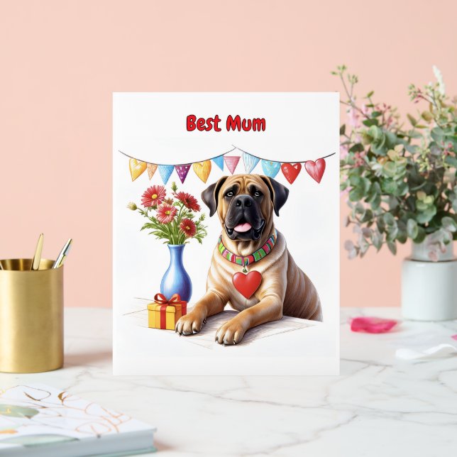 Mastiff auf einer Feier Acrylschild (Hochzeit)