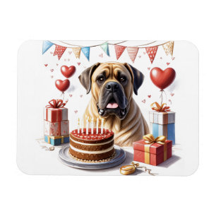 Mastiff auf einer Feier Magnet