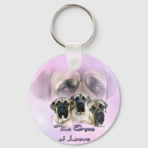 Mastiff-Augen des Liebe-Schlüsselanhängers Schlüsselanhänger