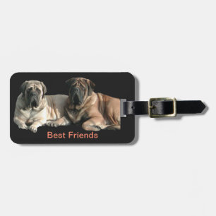 Mastiff beste Freunde Gepäckanhänger