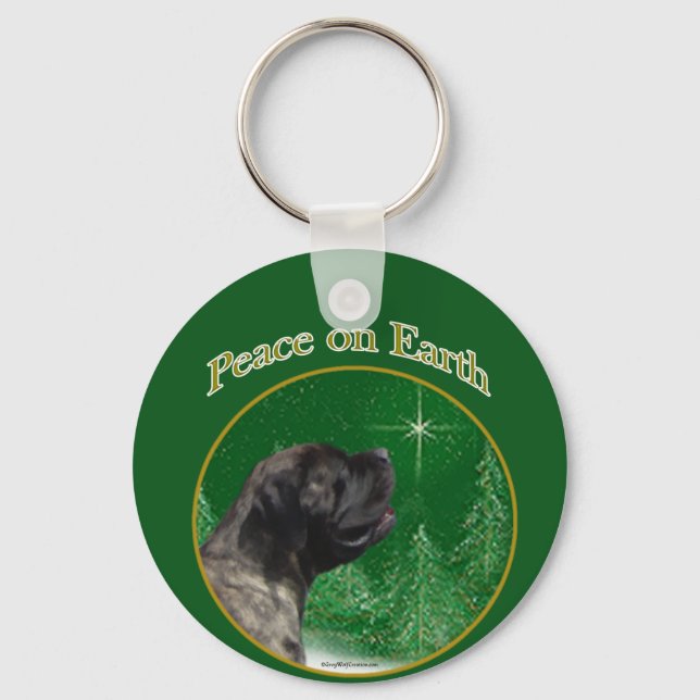 Mastiff (Bindle) Friede Schlüsselanhänger (Vorderseite)