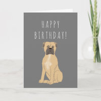 Mastiff Birthday oder Ihre eigene Textkarte hinzuf