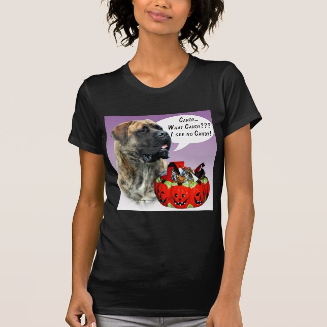 Mastiff (Blinde) Halloween Candy T-Shirt (Vorderseite)