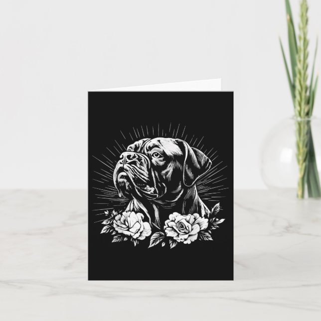Mastiff Dog Lover Retro Style Tattoo Karte (Vorderseite)