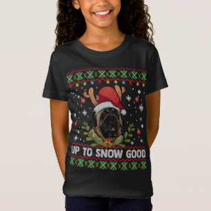 Mastiff Dog Reindeer Ugly Christmas Sweater T-Shirt