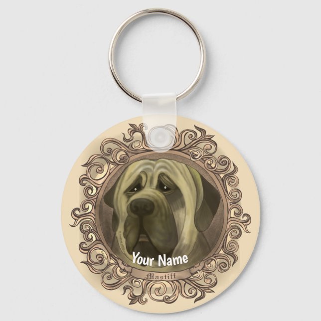 Mastiff Dog Schlüsselanhänger (Vorderseite)