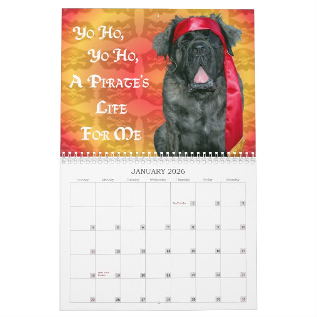 Mastiff Dress Up Kalender (Jan 2026)