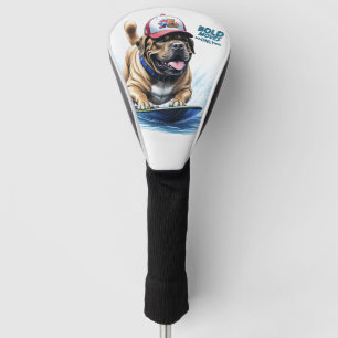 Mastiff englische Dogge Auf Surfbrett Urlaub Golf Headcover