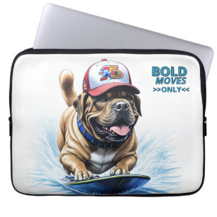 Mastiff englische Dogge Auf Surfbrett Urlaub Laptopschutzhülle