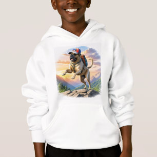 Mastiff englische Dogge im Urlaub im Gebirge Hoodie