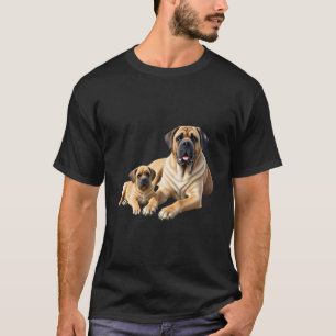 Mastiff englische Dogge mit Kind im Urlaub T-Shirt