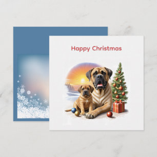 Mastiff englische Doggen Weihnachten