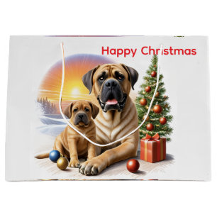 Mastiff englische Doggen Weihnachten Große Geschenktüte