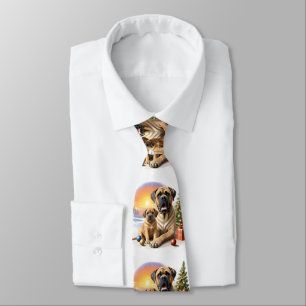 Mastiff englische Doggen Weihnachten Krawatte