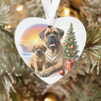Mastiff englische Doggen Weihnachten