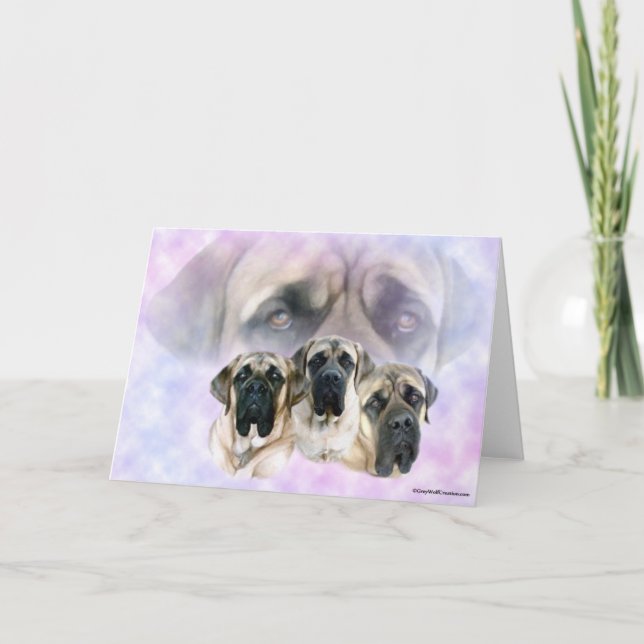 Mastiff Eyes of Liebe Card Karte (Vorderseite)