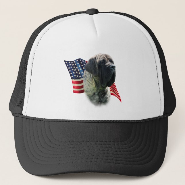 Mastiff-Fahne Truckerkappe (Vorderseite)