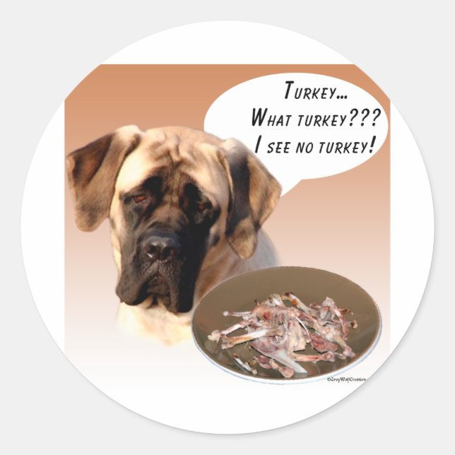 Mastiff (fawn) Türkei Runder Aufkleber (Vorderseite)