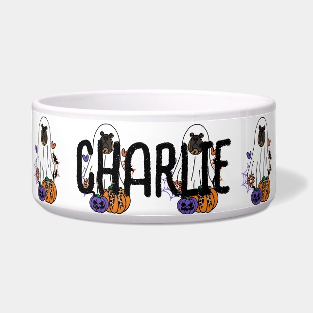 Mastiff Halloween Ghost Dog Napf (Vorderseite)
