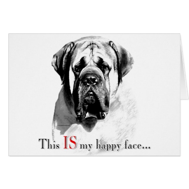 Mastiff Happy Face (Vorderseite (Horizontal))