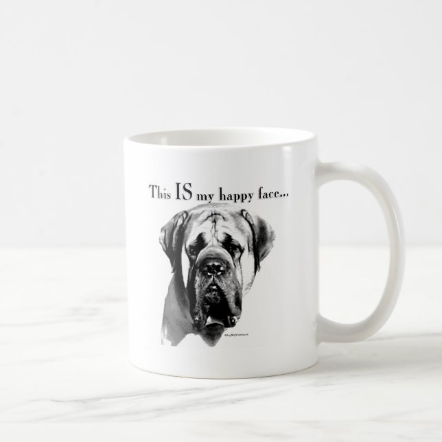 Mastiff Happy Face Kaffeetasse (Rechts)