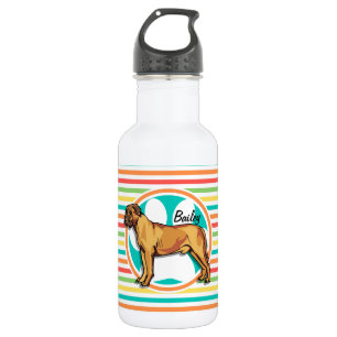 Mastiff; helle Regenbogenstreifen Trinkflasche