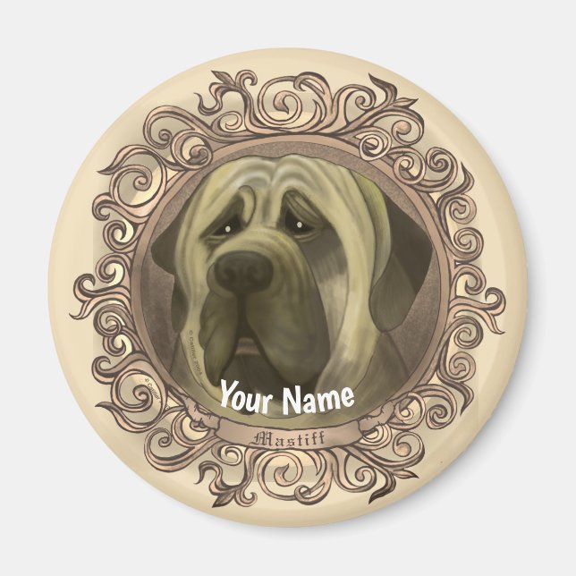 Mastiff-Hund  Magnet (Vorne)