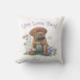 Mastiff Hund Mama Floral Kissen