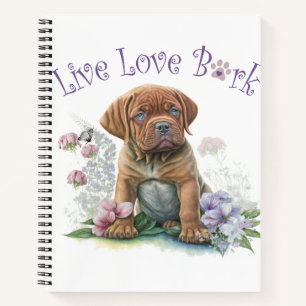 Mastiff Hund Mama Floral Notizbuch