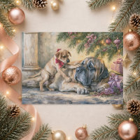 Mastiff-Hund-Welpe-Weihnachtsbaum