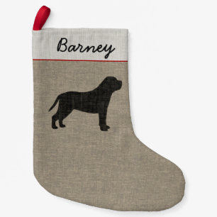 Mastiff-HundeSilhouette-personalisiertes Kleiner Weihnachtsstrumpf
