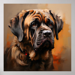 Mastiff Kunstvoll wandern Poster