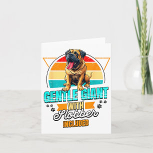 Mastiff-Liebhaber Lustiger Mastiff-Hund Retro Karte