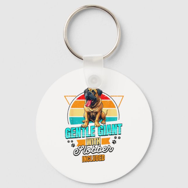 Mastiff Lover Funny Mastiff Dog Retro  Schlüsselanhänger (Vorderseite)